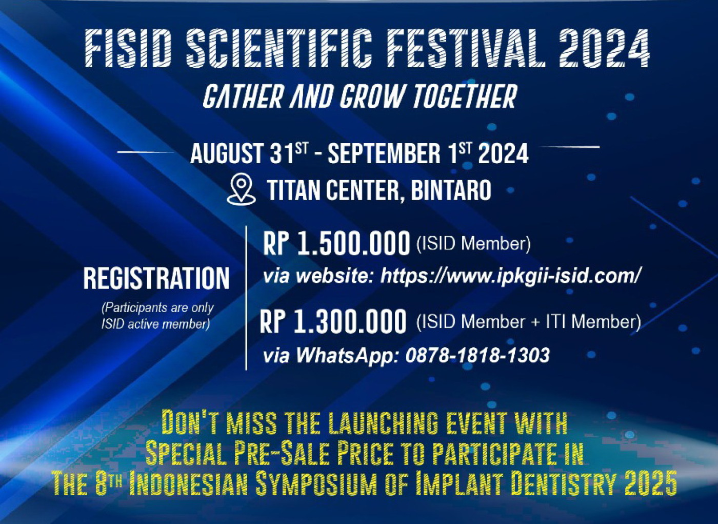FISID SCIENTIFIC FESTIVAL 2024 (ACTIVE MEMBER ONLY)