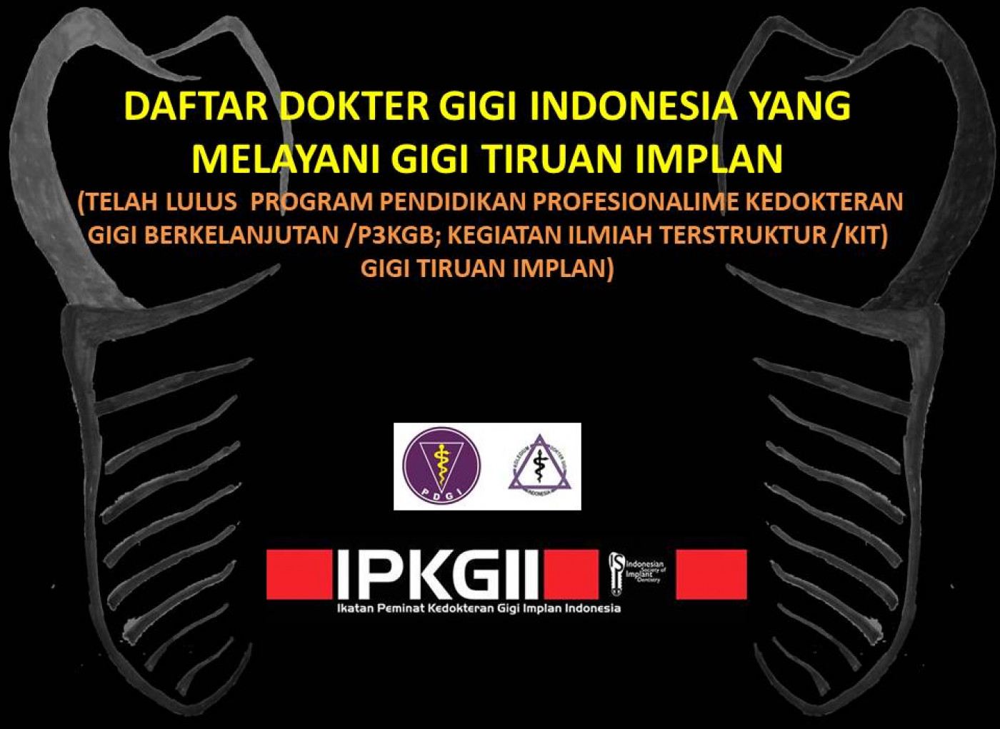 DAFTAR DOKTER GIGI YANG MELAYANI GIGI TIRUAN IMPLAN